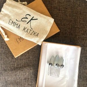 Emma Katzka SIERRA smokey quartz edgy bohemian bridal comb